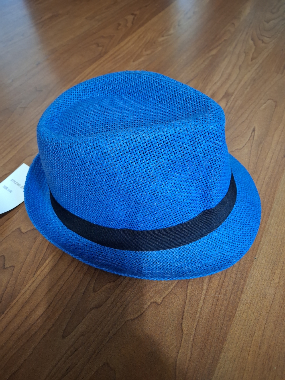 Men's Blue Fedora Hat with Black Band